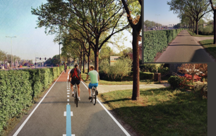 Doorfietsroute Bunschoterstraat Kruising Van Boetzelaerlaan