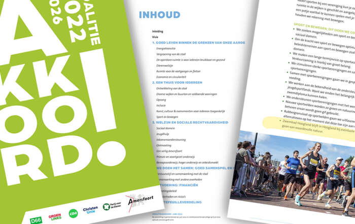Collage akkoord nieuwe coalitie Amersfoort