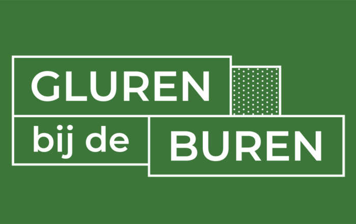 Gluren bij de buren logo op VDH groen