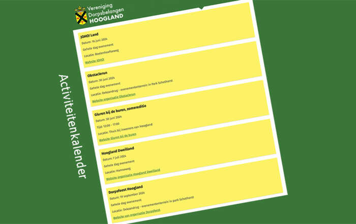 Activiteitenkalender VDH cover