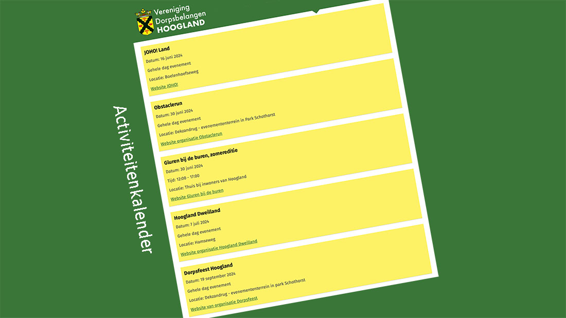 Activiteitenkalender VDH cover