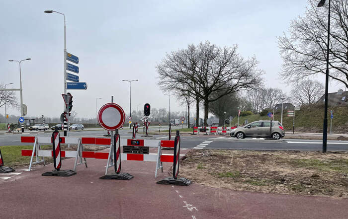 Verkeerslichten fietsers bij N199