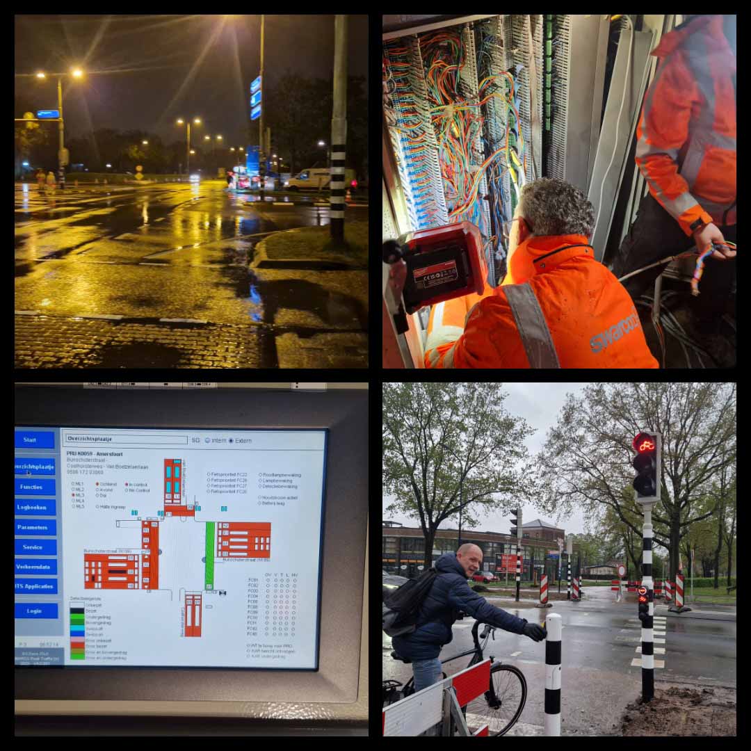 Verkeerslichten voor fietsers zijn klaar