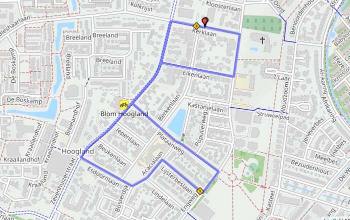 Hooglandse Dorpsloop route