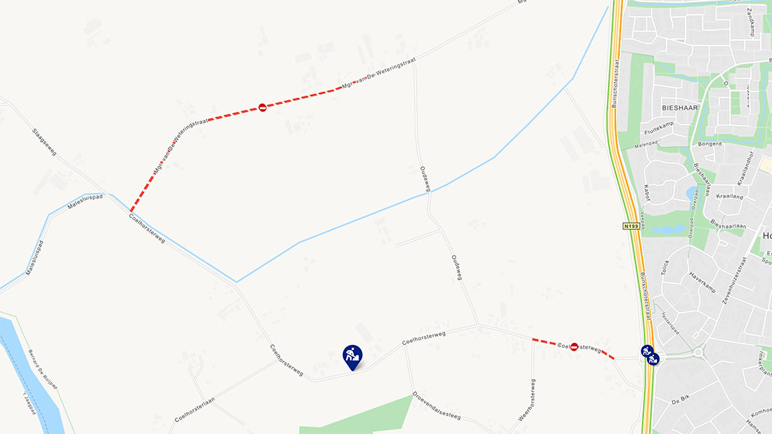 Coelhorsterweg webwerkzaamheden