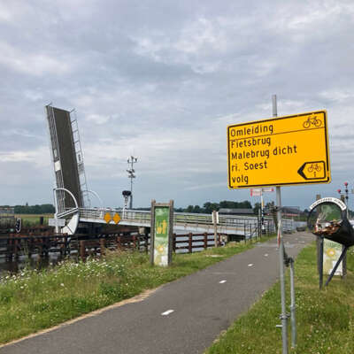 Fietsbrug omleiding