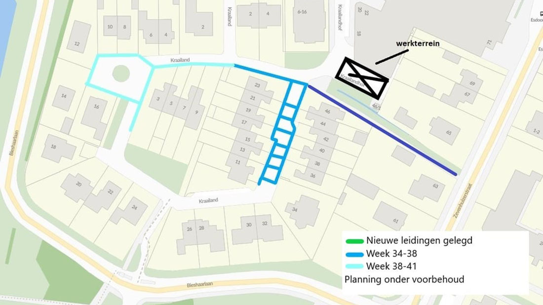 Kraailand leidingen illustratie