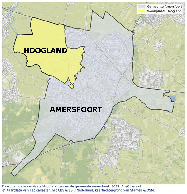 PubQuiz-weetjes 1 kaart Amersfoort en Hoogland