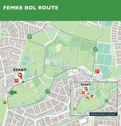 Femke Bol route Park Schothorst