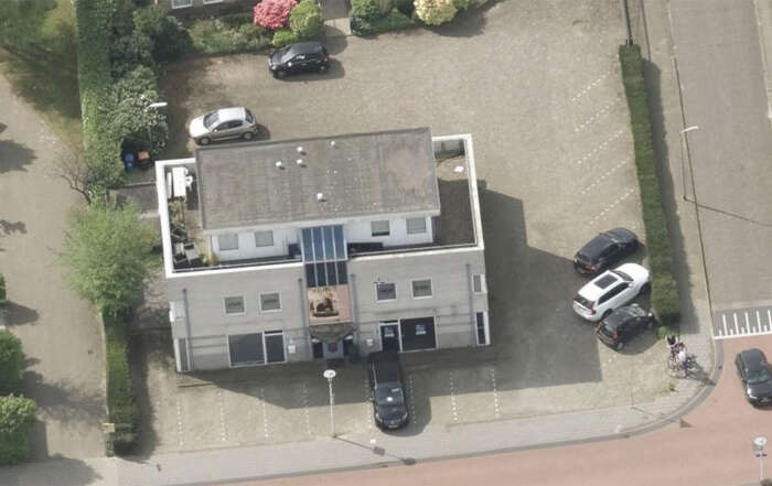 Hoogland nieuwe appartementen Hamseweg 54a vogelvlucht