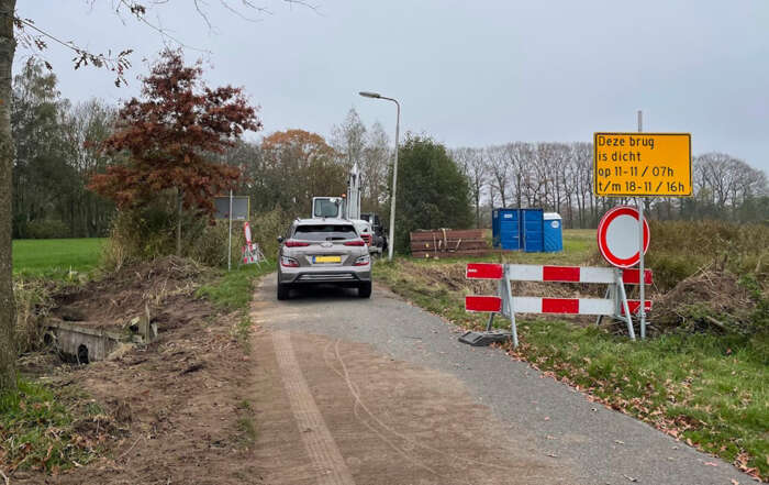 Brug over Malewetering gesloten