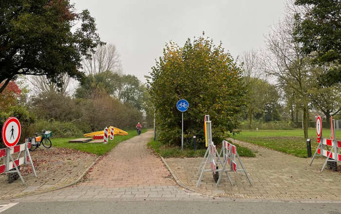 Tolick Kabof fietspad afgesloten
