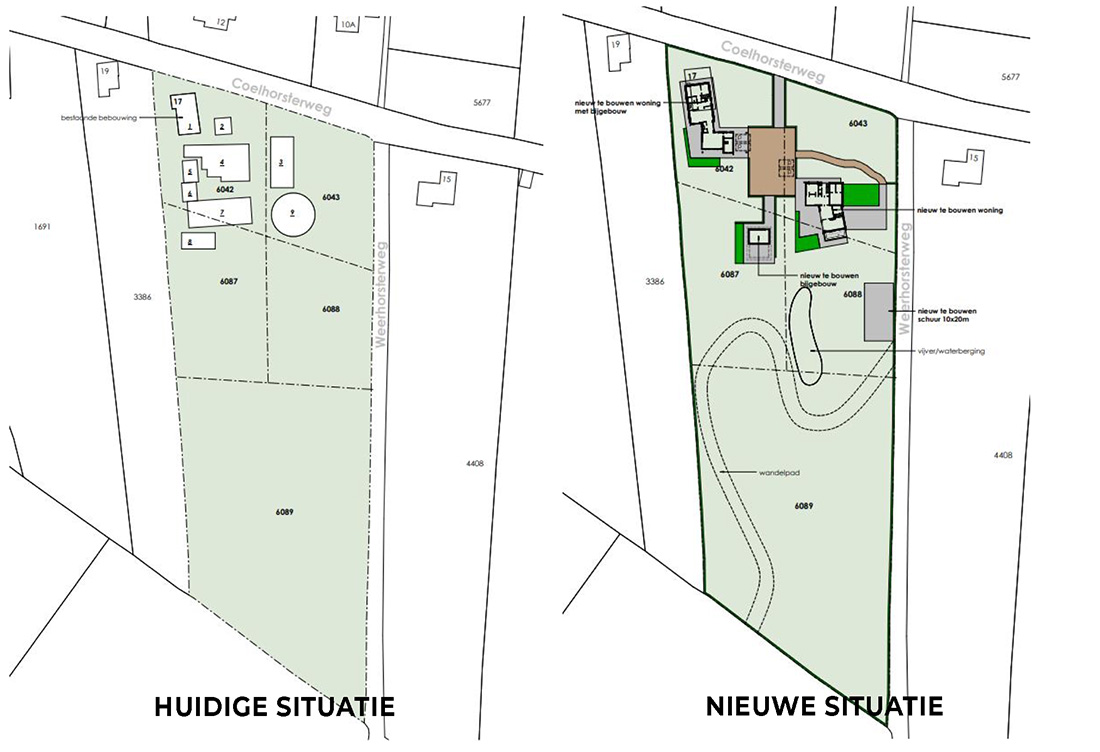 Coelhorsterweg 17 oude en nieuwe situatie