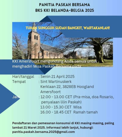 Indonesische Katholieke Gemeenschap viert Pasen in Hoogland affiche