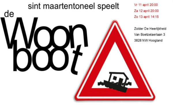 Sint Maarten Toneel flyer De Woonboot