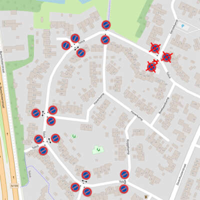 Tolick parkeerverbod situatieschets
