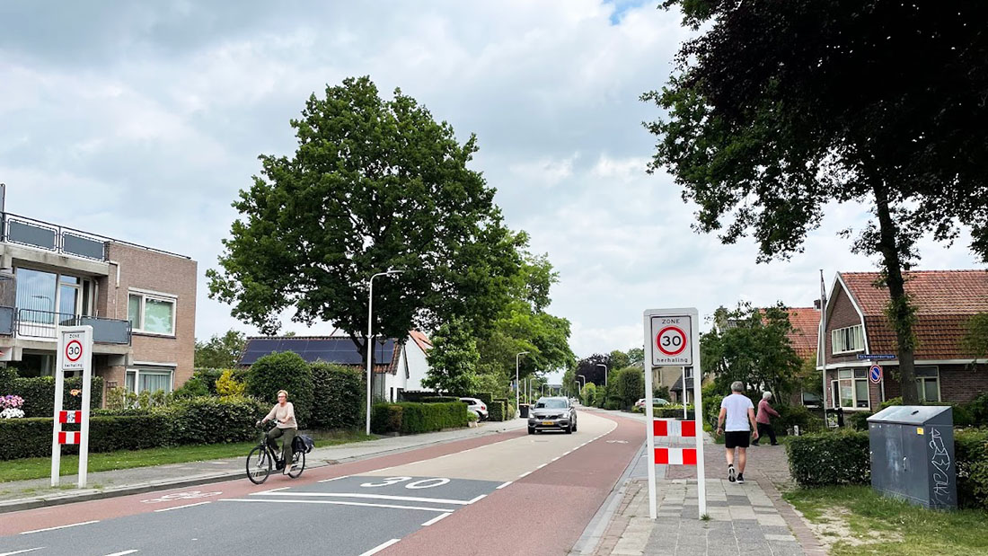 30 km:u op Zevenhuizerstraat en Bieshaarlaan