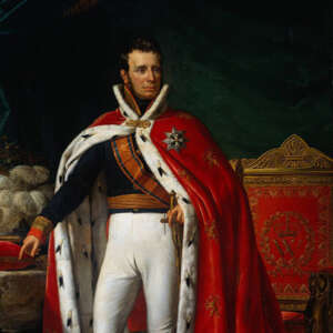 Koning Willem I in koningsmantel