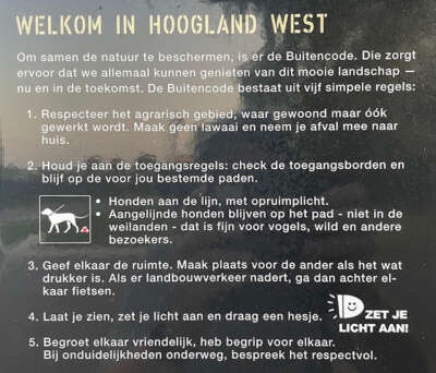 Informatiebord Buitencode