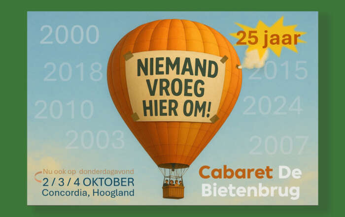 Cabaretgroet De Bietenbrug Hoogland flyer
