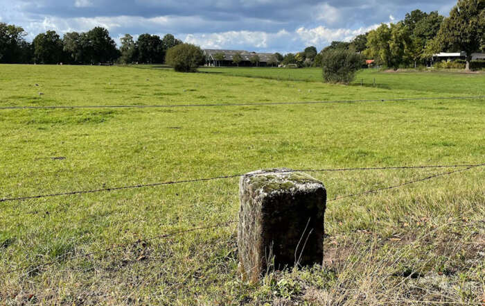 Mussertpalen langs Hamseweg in Hoogland