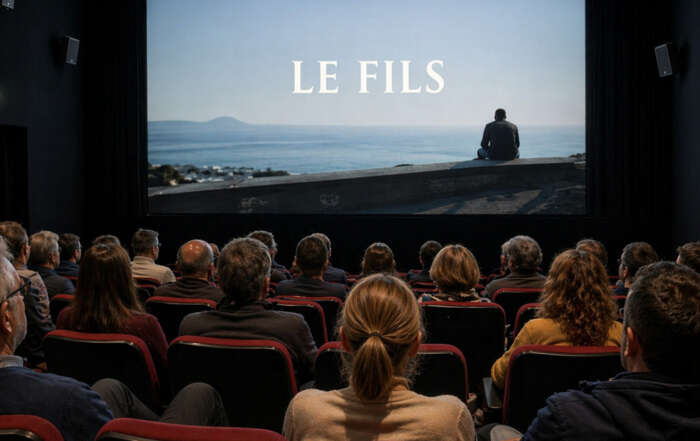 Le fils bij filmkring De Inham. Fictief beeld gemaakt met behulp van AI.