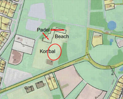 Luchthal voor korfbalvereniging locatie