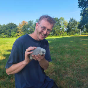 Jos Tolboom met roofvogel