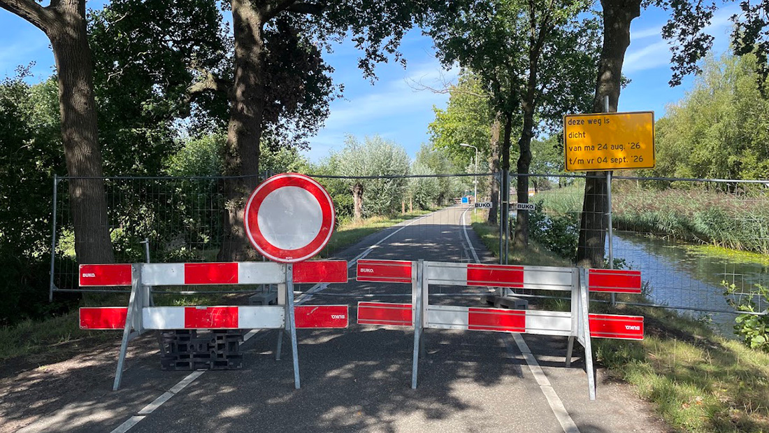 Fietsbrug tijdelijk onbereikbaar via Coelhorsterweg