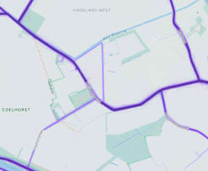 Wandelpad langs Malewetering kaartje