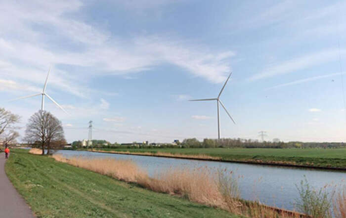 Windturbines Isselt illustratie
