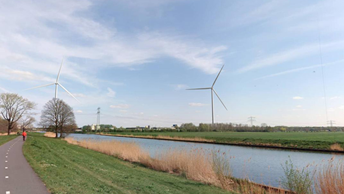 Windturbines Isselt illustratie